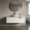Leroy Merlin Mobile da bagno sospeso sotto lavabo Pixel 1 cassetto con maniglia alluminio brillante L 120 x H 40 x P 45.5 cm bianco laccato opaco