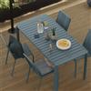 NATERIAL Set tavolo e sedie Idaho NATERIAL in alluminio blu per 4 persone
