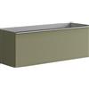 Leroy Merlin Mobile da bagno sospeso sotto lavabo Pixel frame 1 cassetto L 120 x H 40 x P 45.5 cm verde salvia laccato opaco e maniglia alluminio brillante