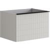 Leroy Merlin Mobile da bagno sospeso sotto lavabo L 60 x H 40 x P 45.5 cm grigio, 2 cassetti Pixel grid