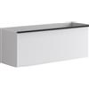 Leroy Merlin Mobile da bagno sospeso sotto lavabo Pixel frame 1 cassetto L 120 x H 40 x P 45.5 cm bianco laccato opaco con maniglia nero opaco