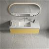 Leroy Merlin Mobile da bagno sospeso sotto lavabo Pixel plain 1 cassetto L 120 x H 40 x P 45.5 cm giallo laccato opaco con maniglia alluminio brillante