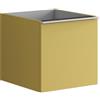 Leroy Merlin Cassettiera Pixel con 2 cassetti (1 interno) frontale Plain laccato opaco giallo sole e maniglia alluminio brillante L.40 H.40 P.45,5 cm.