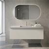 Leroy Merlin Mobile da bagno sospeso sotto lavabo Pixel plain 1 cassetto L 120 x H 40 x P 45.5 cm grigio pastello laccato opaco, con maniglia alluminio brillante