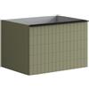 Leroy Merlin Mobile da bagno sospeso sotto lavabo L 60 x H 40 x P 45.5 cm verde salvia, 2 cassetti Pixel grid