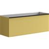 Leroy Merlin Mobile da bagno sospeso sotto lavabo Pixel frame 1 cassetto L 120 x H 40 x P 45.5 cm giallo laccato opaco, con maniglia nero opaco