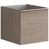 Leroy Merlin Cassettiera Pixel con 2 cassetti (1 interno) frontale Plain olmo Rousseau e maniglia alluminio brillante L.40 H.40 P.45,5 cm.