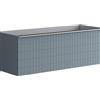 Leroy Merlin Mobile da bagno sospeso sotto lavabo Pixel grid 1 cassetto L 120 x H 40 x P 45.5 cm blu indaco laccato opaco, con mangilia alluminio brillante