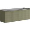 Leroy Merlin Mobile da bagno sospeso sotto lavabo Pixel grid 1 cassetto L 120 x H 40 x P 45.5 cm verde salvia laccato opaco, con maniglia alluminio nero opaco