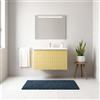 Leroy Merlin Mobile da bagno sospeso sotto lavabo Pixel grid 1 cassetto L 60 x H 40 x P 45.5 cm giallo laccato opaco, con maniglia alluminio brillante