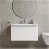 Leroy Merlin Mobile da bagno sospeso sotto lavabo Pixel plain 1 cassetto L 80 x H 40 x P 45.5 cm bianco laccato opaco, con maniglia alluminio brillante
