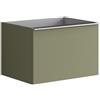 Leroy Merlin Mobile da bagno sospeso sotto lavabo L 60 x H 40 x P 45.5 cm verde salvia laccato, 2 cassetti Pixel plain
