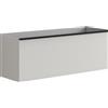 Leroy Merlin Mobile da bagno sospeso sotto lavabo Pixel 1 cassetto con frontale frame laccato opaco grigio pastello e maniglia alluminio nero opaco L120 x H40 x P45,5 cm