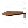 Iris Gradino Nara in legno noce grigio L 690 mm H 180 mm