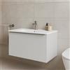 Leroy Merlin Mobile da bagno sospeso sotto lavabo Pixel plain 1 cassetto L 80 x H 40 x P 45.5 cm grigio pastello laccato opaco, con maniglia alluminio brillante