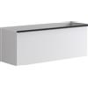 Leroy Merlin Mobile da bagno sospeso sotto lavabo Pixel plain 1 cassetto L 120 x H 40 x P 45.5 cm bianco laccato opaco, con maniglia nero opaco