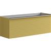 Leroy Merlin Mobile da bagno sospeso sotto lavabo Pixel stripes 1 cassetto L 120 x H 40 x P 45.5 cm giallo laccato opaco, con maniglia alluminio brillante