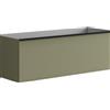 Leroy Merlin Mobile da bagno sospeso sotto lavabo Pixel frame 1 cassetto L 120 x H 40 x P 45.5 cm verde salvia e maniglia alluminio nero opaco