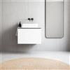 Leroy Merlin Mobile da bagno sospeso sotto lavabo Pixel plain 1 cassetto L 60 x H 40 x P 45.5 cm bianco laccato opaco, con maniglia alluminio nero opaco