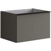 Leroy Merlin Mobile da bagno sospeso sotto lavabo Pixel plain 1 cassetto L 60 x H 40 x P 45.5 cm grigio carbone laccato opaco, con maniglia alluminio nero opaco