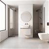 Leroy Merlin Mobile da bagno sospeso sotto lavabo Pixel plain 1 cassetto L 60 x H 40 x P 45.5 cm grigio pastello laccato opaco, con maniglia alluminio nero opaco