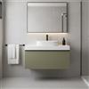 Leroy Merlin Mobile da bagno sospeso sotto lavabo Pixel plain 1 cassetto L 60 x H 40 x P 45.5 cm verde salvia laccato opaco, con maniglia alluminio nero opaco