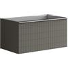 Leroy Merlin Mobile da bagno sospeso sotto lavabo Pixel grid 1 cassetto L 80 x H 40 x P 45.5 cm grigio carbone laccato opaco, con maniglia alluminio brillante