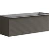 Leroy Merlin Mobile da bagno sospeso sotto lavabo Pixel stripes 1 cassetto L 120 x H 40 x P 45.5 cm grigio carbone laccato opaco, con mniglia alluminio brillante