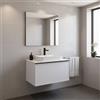 Leroy Merlin Mobile da bagno sospeso sotto lavabo Pixel frame 1 cassetto L 60 x H 40 x P 45.5 cm bianco laccato opaco, con maniglia alluminio nero opaco
