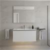 Leroy Merlin Mobile da bagno sospeso sotto lavabo Pixel plain 1 cassetto L 80 x H 40 x P 45.5 cm bianco laccato opaco, con maniglia alluminio nero opaco