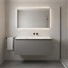 Leroy Merlin Mobile da bagno sospeso sotto lavabo Pixel plain 1 cassetto L 80 x H 40 x P 45.5 cm grigio carbone laccato opaco, con maniglia alluminio nero opaco