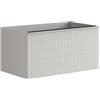 Leroy Merlin Mobile da bagno sospeso sotto lavabo Pixel grid 1 cassetto L 80 x H 40 x P 45.5 cm grigio pastello laccato opaco, con maniglia alluminio brillante