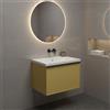 Leroy Merlin Mobile da bagno sospeso sotto lavabo Pixel frame 1 cassetto L 60 x H 40 x P 45.5 cm giallo laccato opaco, con maniglia alluminio nero opaco