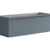 Leroy Merlin Mobile da bagno sospeso sotto lavabo Pixel stripes1 cassetto L 120 x H 40 x P 45.5 cm blu indaco laccato opaco, con maniglia alluminio brillante