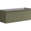 Leroy Merlin Mobile da bagno sospeso sotto lavabo Pixel stripes 1 cassetto L 120 x H 40 x P 45.5 cm verde salvia laccato opaco, con maniglia alluminio brillante