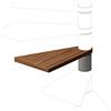 Iris Gradino Nara in legno noce argento L 690 mm H 180 mm