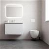 Leroy Merlin Mobile da bagno sospeso sotto lavabo Pixel stripes 1 cassetto L 60 x H 40 x P 45.5 cm bianco laccato opaco, con maniglia alluminio nero opaco