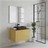 Leroy Merlin Mobile da bagno sospeso sotto lavabo Pixel stripes 1 cassetto L 60 x H 40 x P 45.5 cm giallo laccato opaco, con maniglia alluminio nero opaco