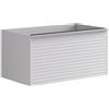 Leroy Merlin Mobile da bagno sospeso sotto lavabo Pixel stripes 1 cassetto L 80 x H 40 x P 45.5 cm bianco laccato opaco, con maniglia alluminio brillante