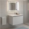 Leroy Merlin Mobile da bagno sospeso sotto lavabo Pixel stripes 1 cassetto L 60 x H 40 x P 45.5 cm grigio pastello laccato opaco, con maniglia alluminio nero opaco
