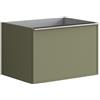Leroy Merlin Mobile da bagno sospeso sotto lavabo Pixel frame 2 cassetti L 60 x H 40 x P 45.5 cm verde salvia laccato opaco, con maniglia alluminio brillante