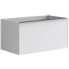 Leroy Merlin Mobile da bagno sospeso sotto lavabo Pixel frame 2 cassetti L 80 x H 40 x P 45.5 cm bianco laccato opaco, con maniglia alluminio brillante