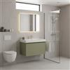 Leroy Merlin Mobile da bagno sospeso sotto lavabo Pixel frame 1 cassetto L 60 x H 40 x P 45.5 cm verde salvia laccato opaco, con maniglia alluminio nero opaco