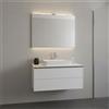 Leroy Merlin Mobile da bagno sospeso sotto lavabo Pixel frame 1 cassetto L 80 x H 40 x P 45.5 cm bianco laccato opaco, con maniglia alluminio nero opaco