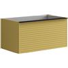 Leroy Merlin Mobile da bagno sospeso sotto lavabo Pixel stripes 1 cassetto L 80 x H 40 x P 45.5 cm giallo laccato opaco, con maniglia alluminio nero opaco