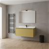 Leroy Merlin Mobile da bagno sospeso sotto lavabo Pixel frame 1 cassetto L 80 x H 40 x P 45.5 cm giallo laccato opaco, con maniglia alluminio nero opaco