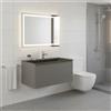 Leroy Merlin Mobile da bagno sospeso sotto lavabo Pixel stripes 1 cassetto L 80 x H 40 x P 45.5 cm grigio carbone laccato opaco, maniglia alluminio nero opaco