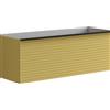 Leroy Merlin Mobile da bagno sospeso sotto lavabo Pixel stripes 1 cassetto L 120 x H 40 x P 45.5 cm giallo laccato opaco, con maniglia alluminio nero opaco
