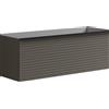 Leroy Merlin Mobile da bagno sospeso sotto lavabo Pixel stripes 1 cassetto L 120 x H 40 x P 45.5 cm grigio carbone e maniglia alluminio nero opaco