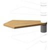 Iris Gradino Nara in legno grigio naturale L 690 mm H 180 mm
